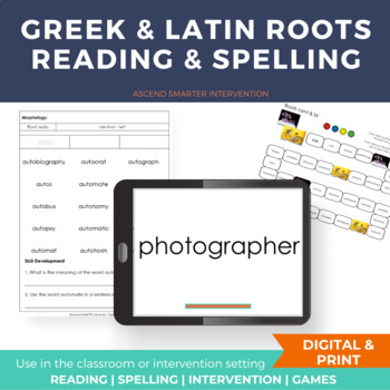 Preview of Greek & Latin Roots Study INCLUDES DIGITAL