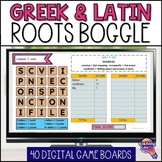 Greek & Latin Roots and Affixes DIGITAL BOGGLE Review Game