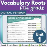 Greek & Latin Roots for 6th Grade Vocabulary Activities & 