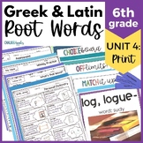 Greek & Latin Roots for 6th Grade Vocabulary Activities & 