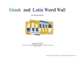 Greek & Latin Word Wall Language Arts Blue and Green