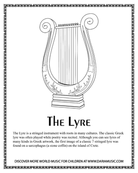 Preview of Greek Lyre - Coloring Page