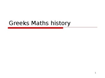 Preview of Greek Math  lesson (Editable & Fillable resource)