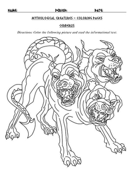 Preview of Greek Mythology - 11 Creature / Monster Reading Comprehension Projects