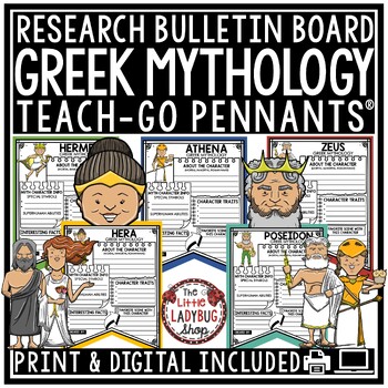 Ancient Greek Mythology Poster Research Project & Greek Gods Teach- Go