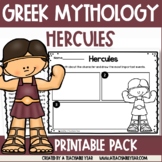 Hercules Greek Mythology Activities and Worksheets