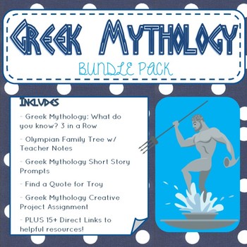 Preview of Greek Mythology Story and Activity Bundle