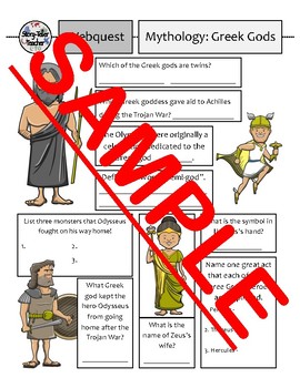 Greek Mythology Ancient Greece Webquest by Story Teller Teacher | TPT