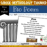 Greek Mythology Bio Poem Activity - Google Slides Version 