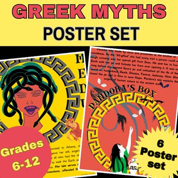 Preview of Greek Mythology Anchor Chart Poster Set