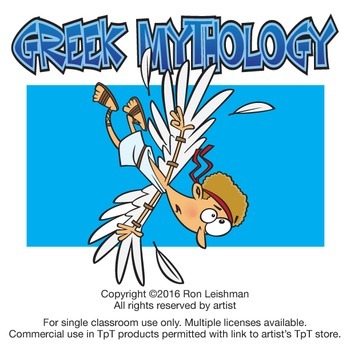 Preview of Greek Mythology Cartoon Clipart for ALL grades