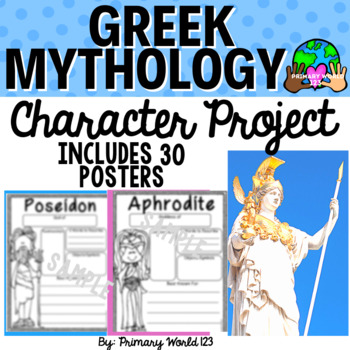 Preview of Greek Mythology Character Project Common Core