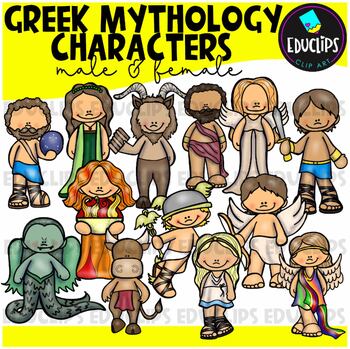 Preview of Greek Mythology Characters Clip Art Set {Educlips Clipart}