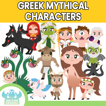 Preview of Greek Mythology Characters Clipart (Lime and Kiwi Designs)