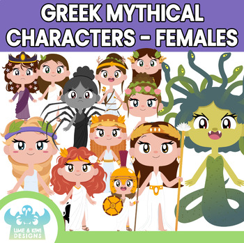 Preview of Greek Mythology Characters - Females Clipart (Lime and Kiwi Designs)