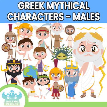 Preview of Greek Mythology Characters - Males Clipart (Lime and Kiwi Designs)