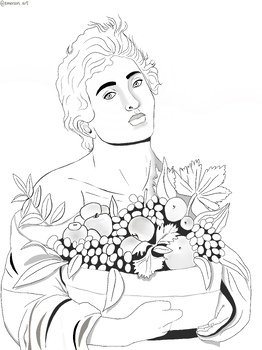 Preview of Greek Mythology Coloring Page: Dionysus