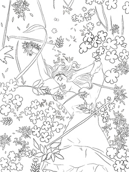 Preview of Greek Mythology Coloring Page: Persephone