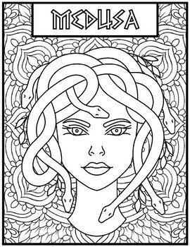 Gorgon Medusa - Ancient Greece & Greek mythology Adult Coloring Pages