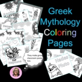 Greek Mythology Coloring Pages: Mini Posters Distance Learning