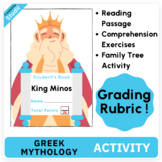 Greek Mythology: Day 1 Activity All About King Minos