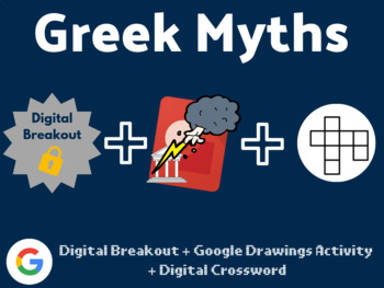 Preview of Greek Mythology Digital Bundle (Digital Breakout, Google Drawings, Crossword)