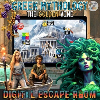 Preview of Greek Mythology, Digital Escape Room, Greek Gods and Goddesses, The Golden Vine