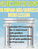 Greek Mythology: Editable Intro to Greek Olympians Lesson,