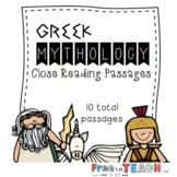 Greek Mythology God & Goddesses Close Reading Passages