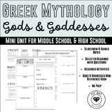 Greek Mythology: Gods & Goddesses ELA Mini Unit for Middle