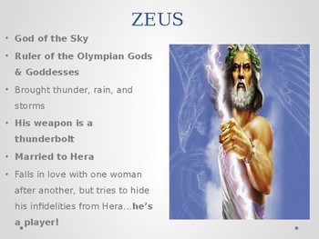 Greek Mythology Gods & Goddesses PPT by The Grateful Classroom | TPT