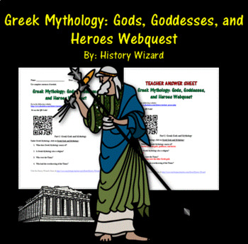 Preview of Greek Mythology: Gods, Goddesses, and Heroes Webquest