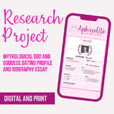 Greek Mythology Gods & Goddess Research Project: Dating Pr