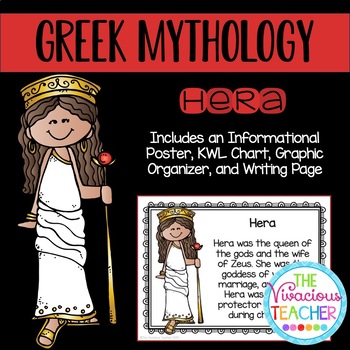 Preview of Greek Mythology ~ Hera (Poster, KWL Chart, Story Map, and Writing Paper)
