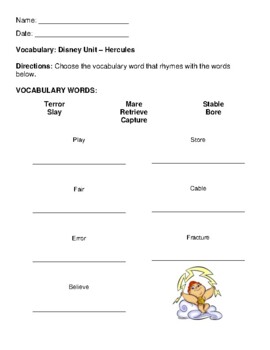 Preview of Greek Mythology Hercules Vocabulary #4 - Elementary