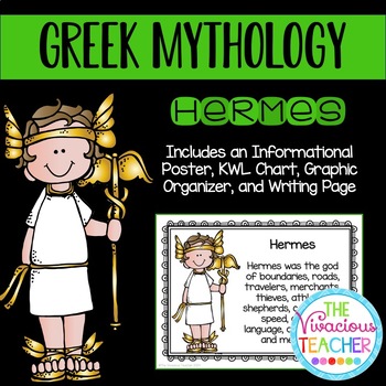 Preview of Greek Mythology ~ Hermes (Poster, KWL Chart, Story Map, and Writing Paper)