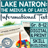 Greek Mythology Informational Text Lake Natron Medusa Test