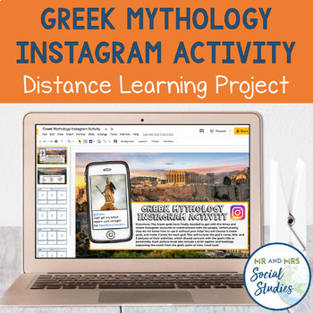Preview of Greek Mythology Instagram Activity for Google Drive | Greek Gods and Goddesses