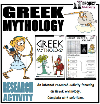 Greek Mythology Internet Activity by PROJECT history | TPT