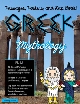 Preview of Greek Mythology Lapbook and Close Reading Passages RL 3.2