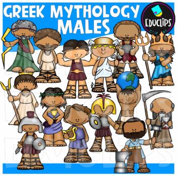Preview of Greek Mythology Males Clip Art Bundle {Educlips Clipart}