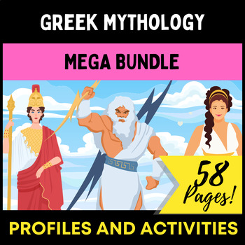 Preview of Greek Mythology Mega Bundle - Printable Profiles, Group Activities and Quizzes