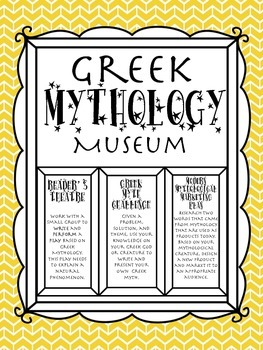 Preview of Greek Mythology Museum - Choose Your Project!