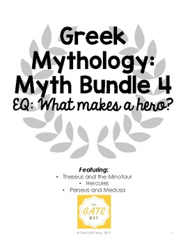 Preview of Greek Mythology Myth Pack 4: What Makes a Hero?
