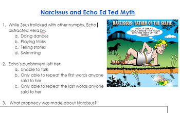 Preview of Greek Mythology- Narcissus and Echo: Ted-ED Viewing Guide