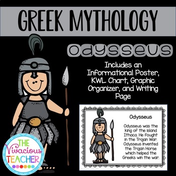 Preview of Greek Mythology ~ Odysseus (Poster, KWL Chart, Story Map, and Writing Paper)