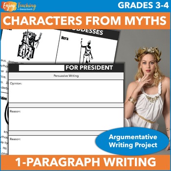 Preview of Greek Mythology Opinion & Persuasive Paragraph Prompts - Argumentative Writing