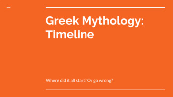 Preview of Greek Mythology Origin Timeline