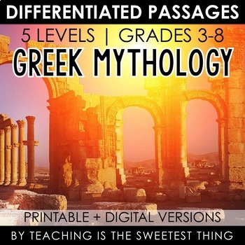 Preview of Greek Mythology: Passages - Distance Learning Compatible