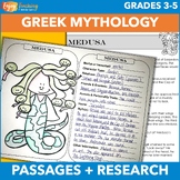 Greek Mythology Reading Passages & Research Project - Thir